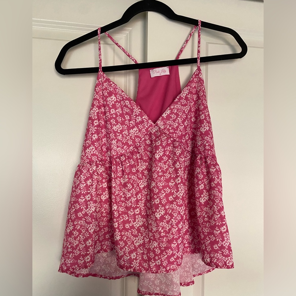 Pink Lily Pink Swing Tank Top